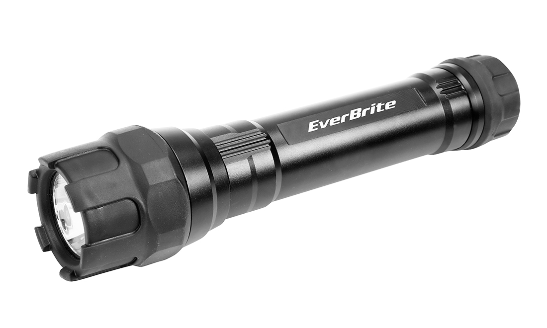 ALUMINUM FLASHLIGHT WITH RUBBER COATING3AAAEverBrite