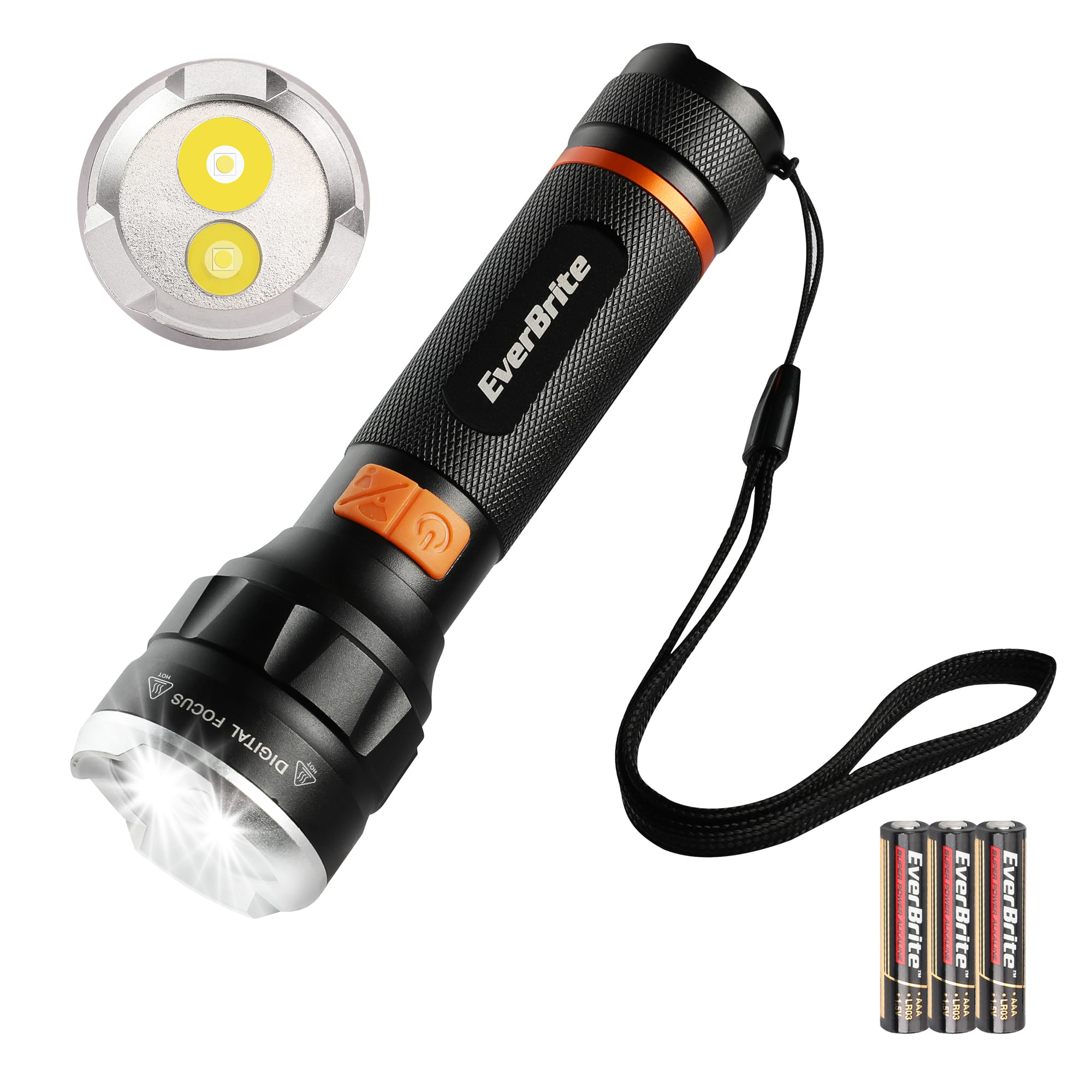 DIGITAL FOCUS ALUMINUM LED FLASHLIGHT