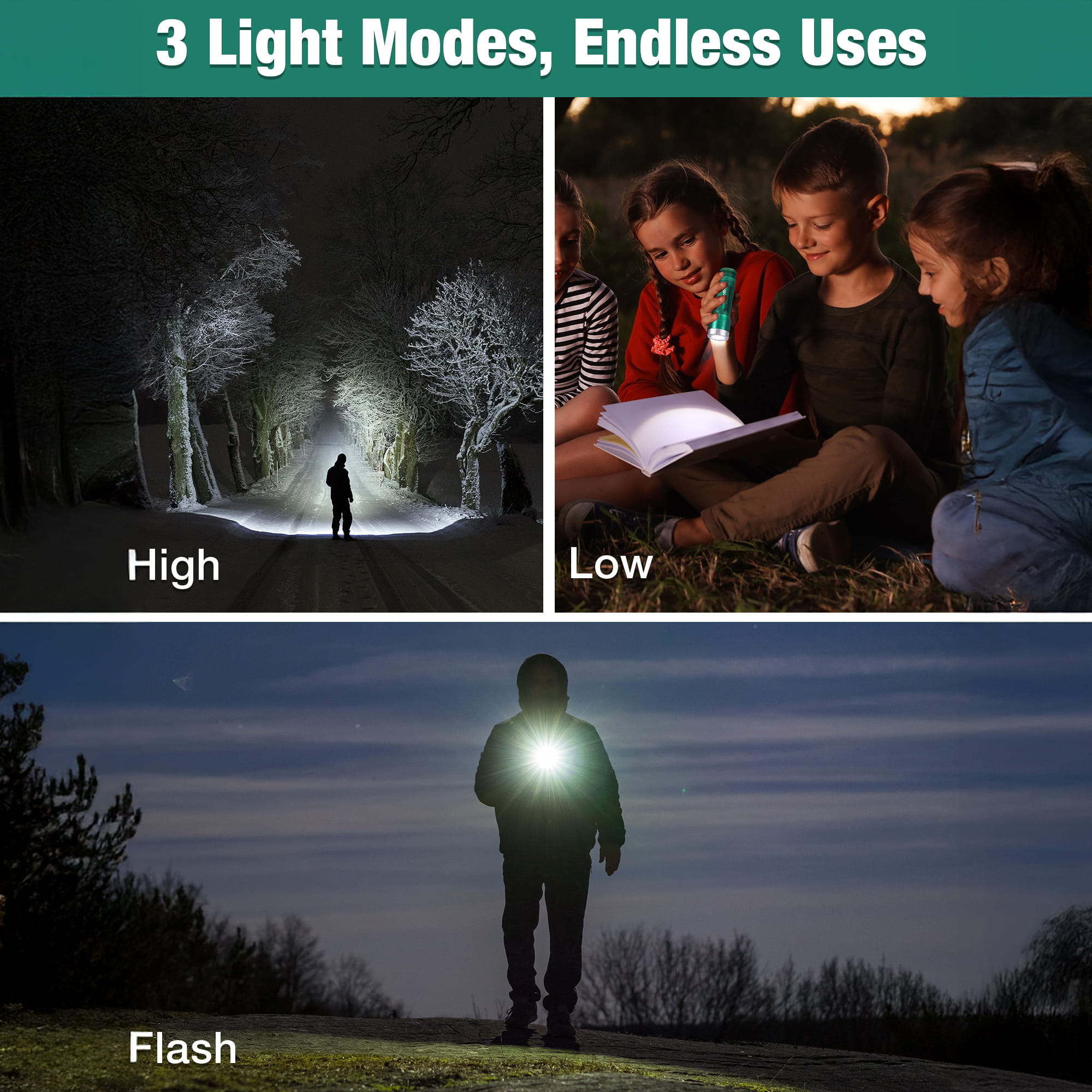 3AAA TRANSPARENT PLASTIC FLASHLIGHT