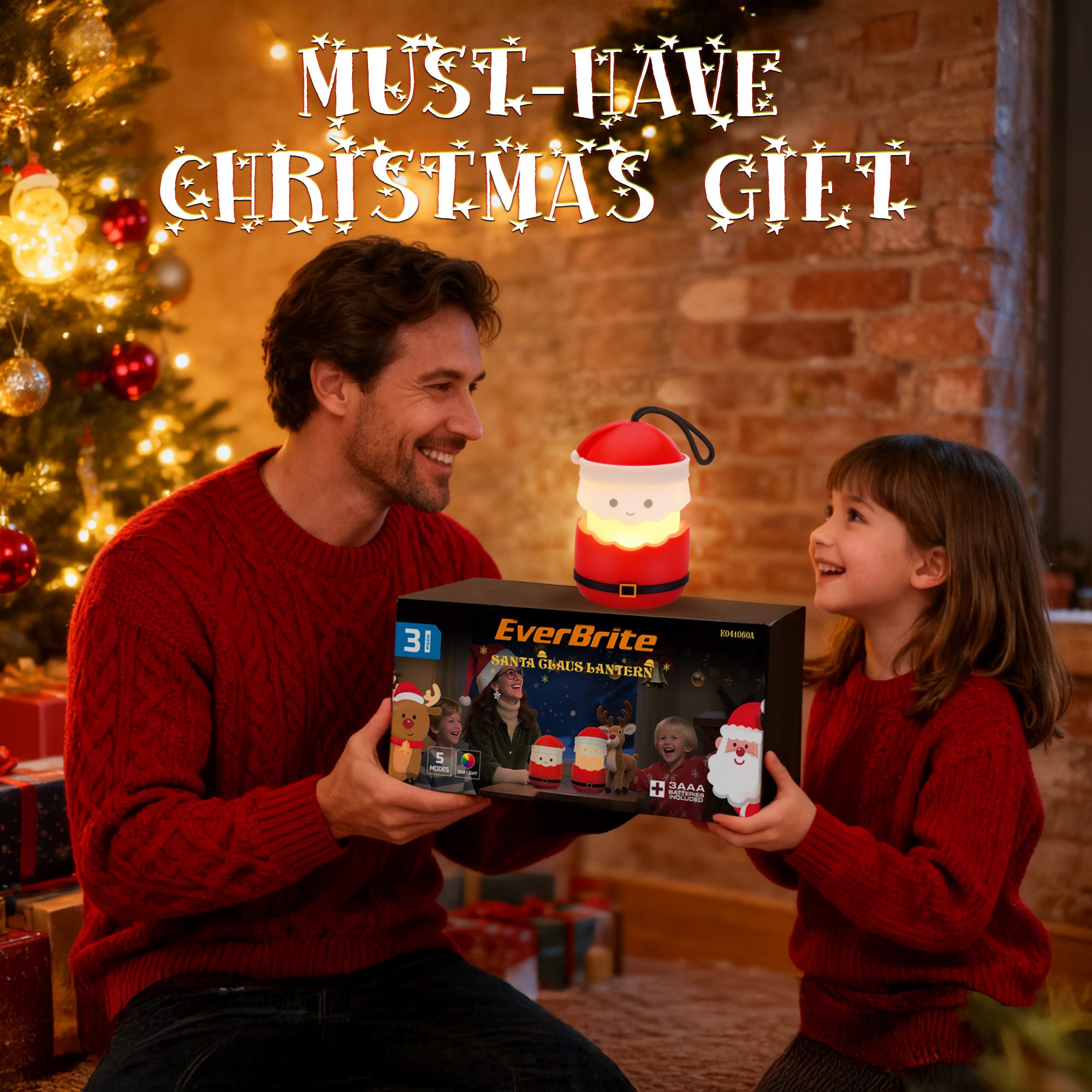 EVERBRITE SANTA CLAUS LANTERN