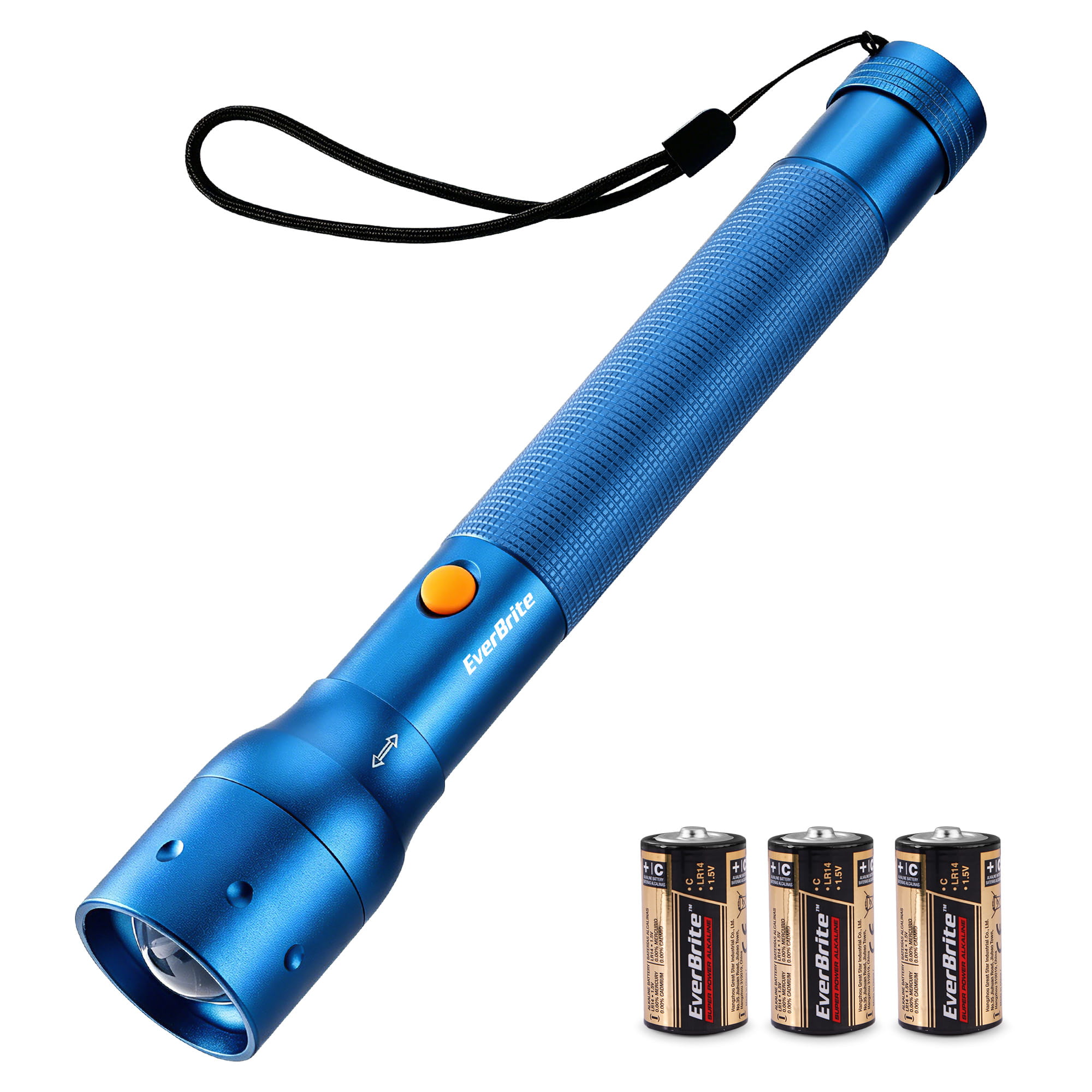 3C ADJUSTABLE FOCUS ZOOMABLE ALUMINIUM FLASHLIGHT  WITH LANYARD