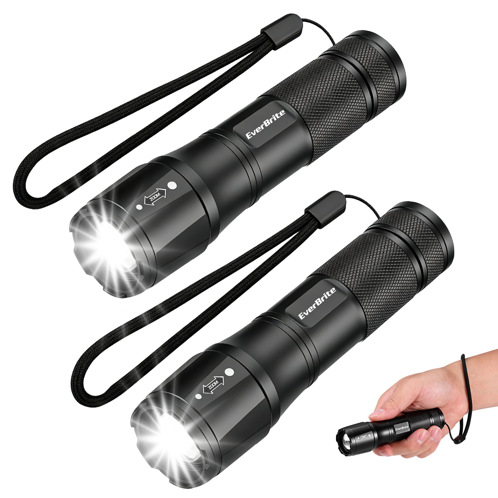 EverBrite 2Pack Zoomable Tactical  Flashlight