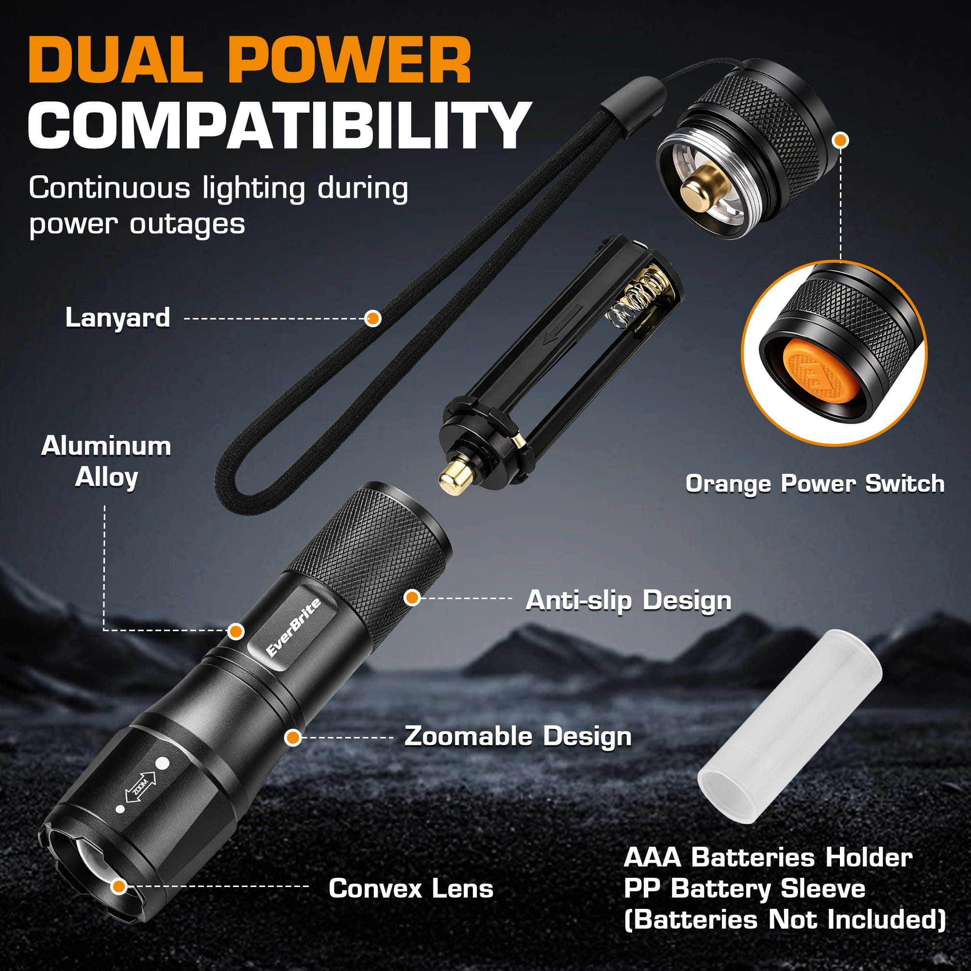 EverBrite 2Pack Zoomable Tactical  Flashlight - image 4