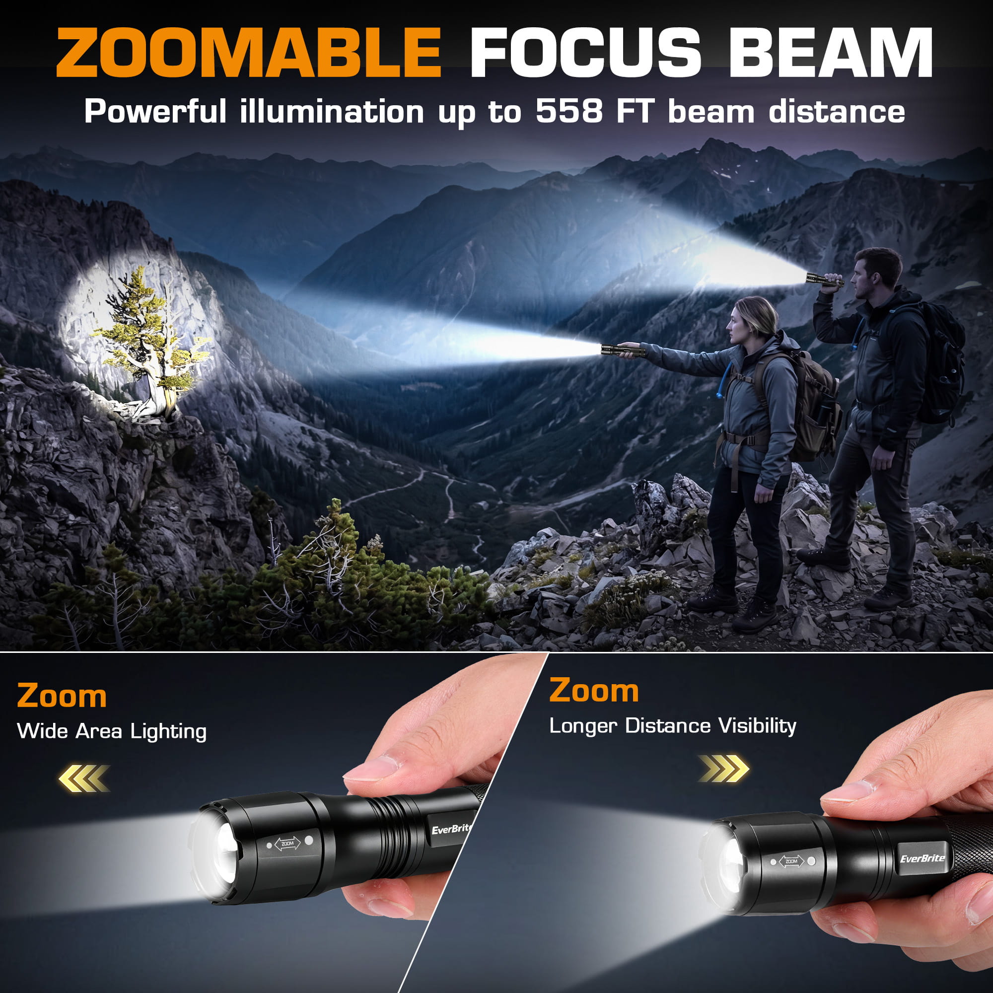 EverBrite 2Pack Zoomable Tactical  Flashlight - image 6