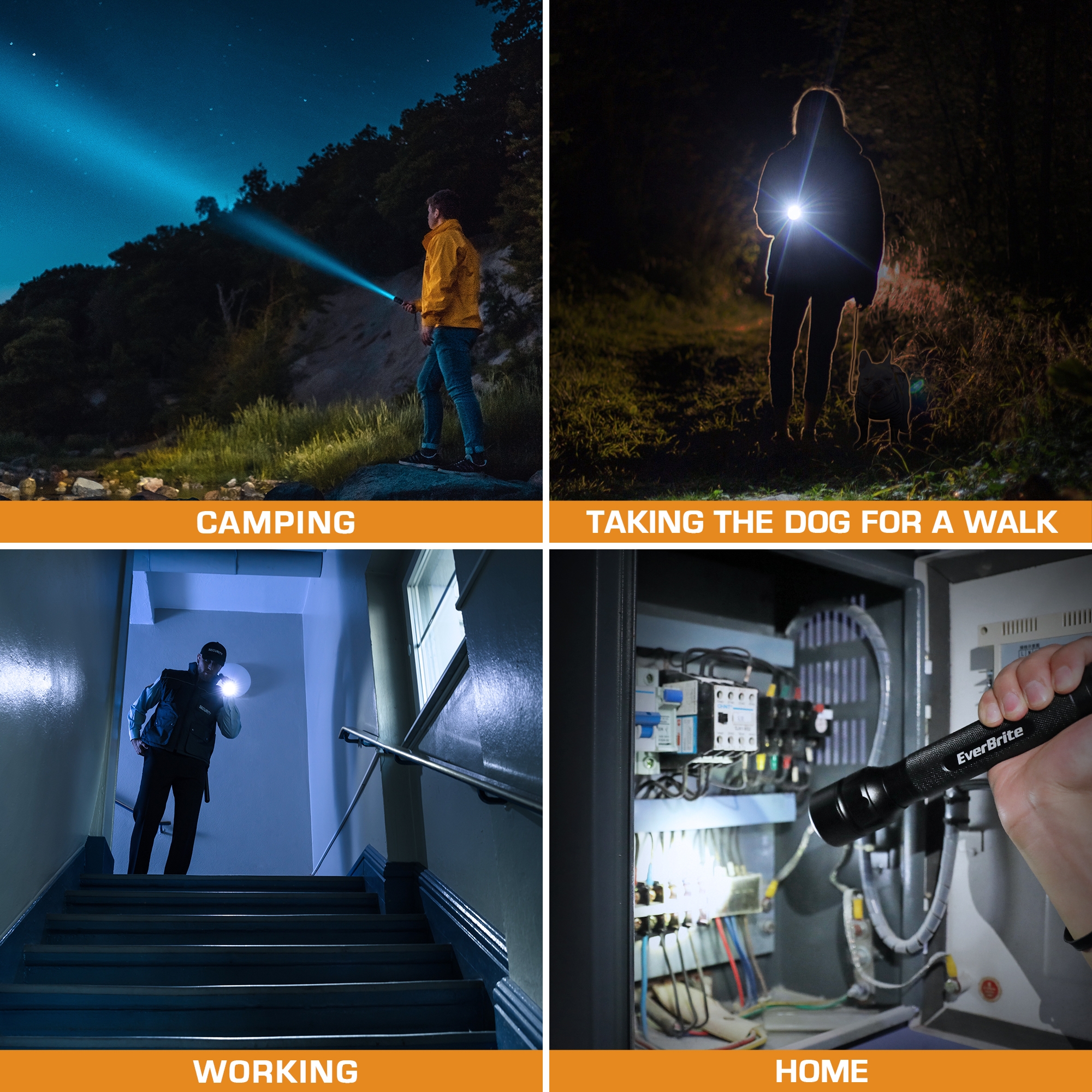 3C Adjustable Focus Zoomable Aluminium Flashlight with Lanyard - image 7