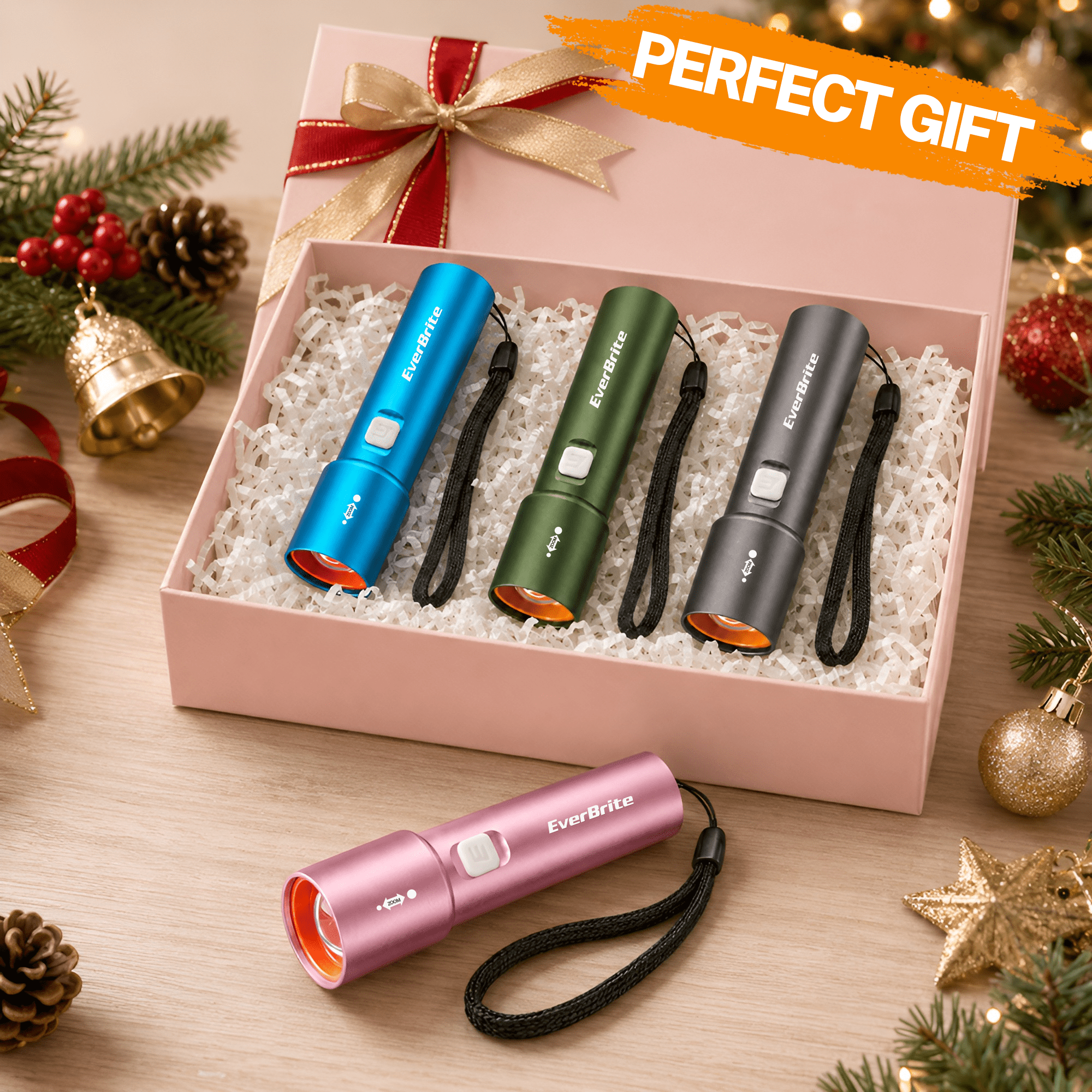 EverBrite Rechargeable Zoomable  Aluminum Flashlight