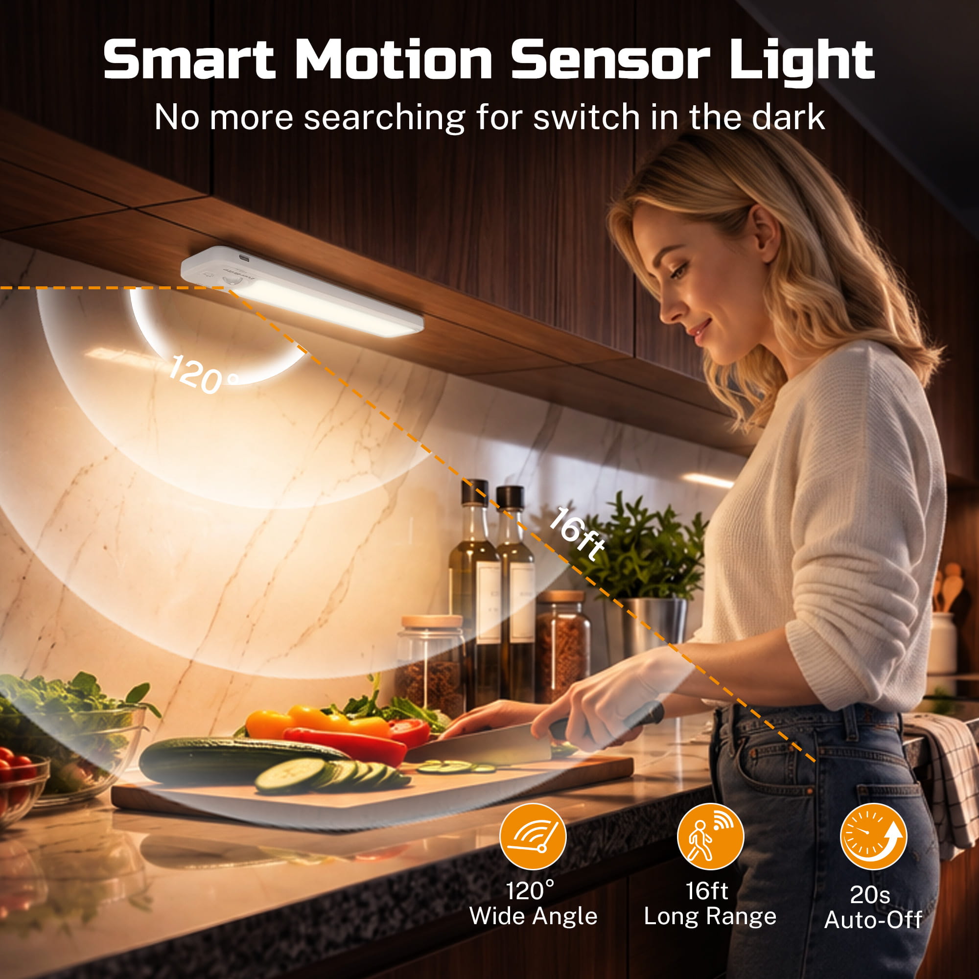 EverBrite Rechargeable  Dimmable Motion Sensor Cabinet Light
