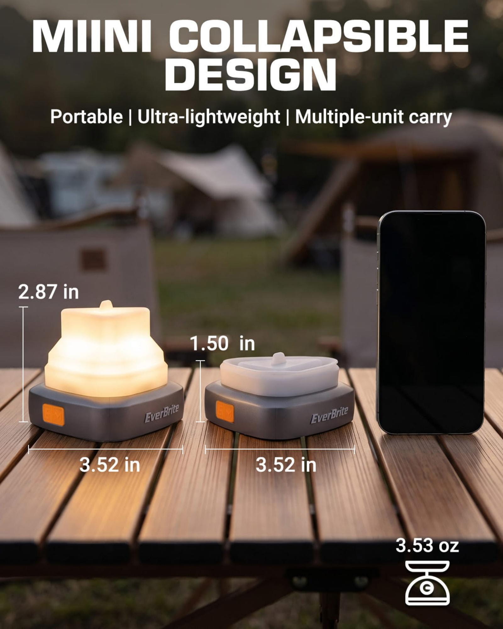 EverBrite E041070 camping lantern compact size information
