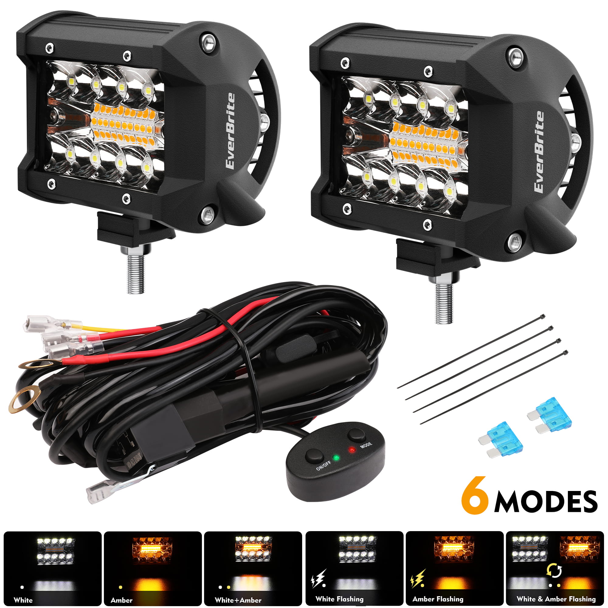 4IN.10+10LED LIGHT BAR-2 PACK