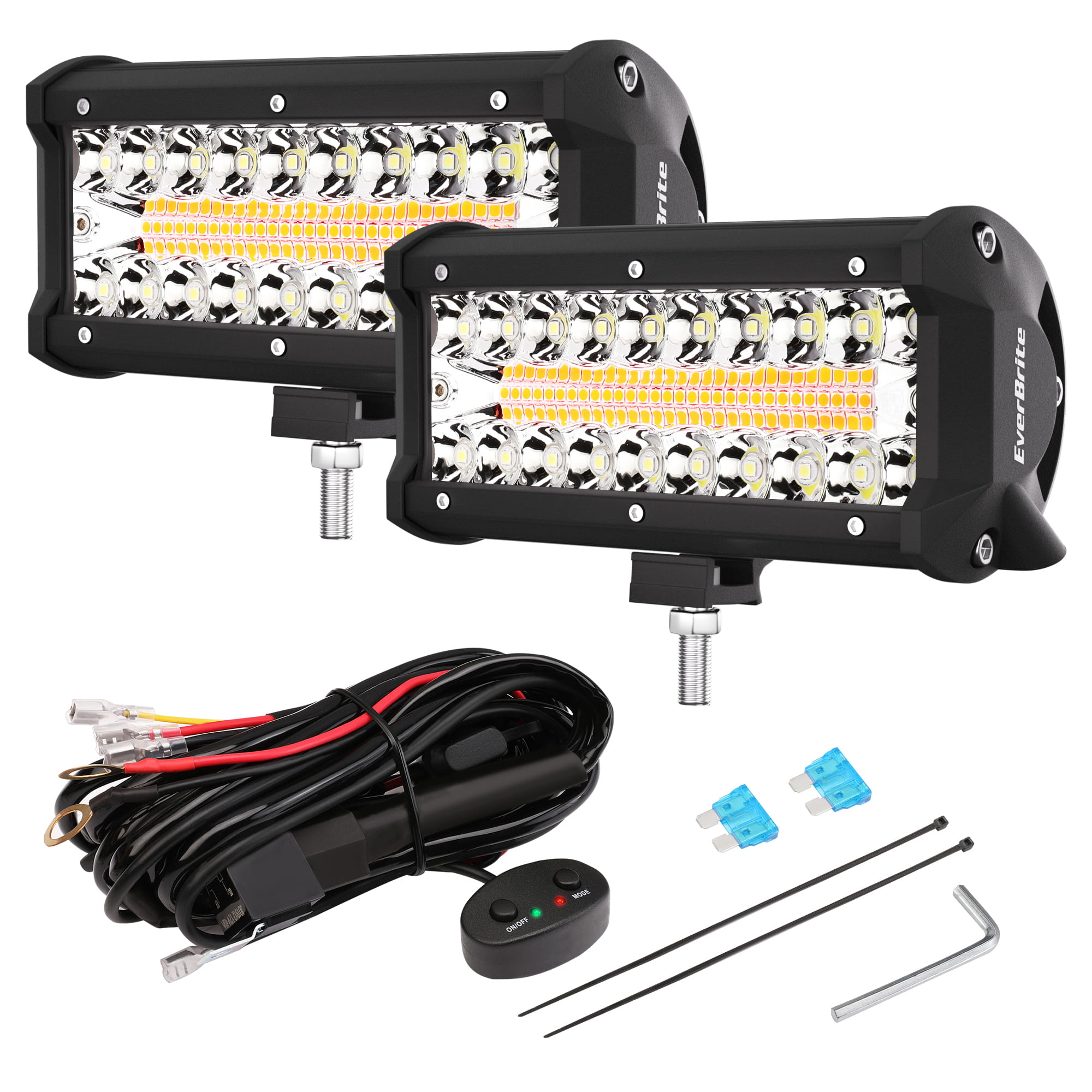 7IN.20+30LED LIGHT BAR-2PACK