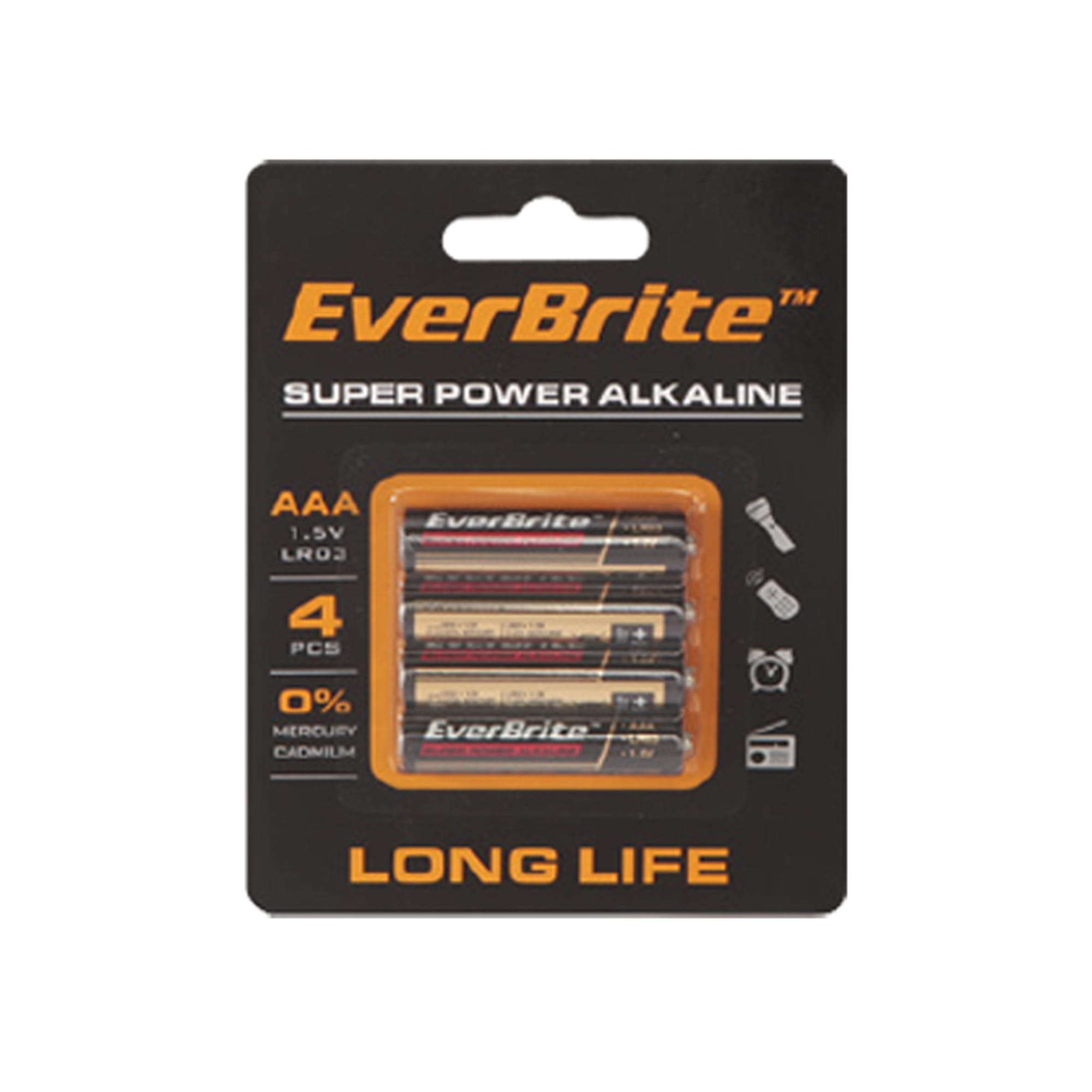 4 PACK AAA 1.5V LR03 ALKALINE BATTERY SET