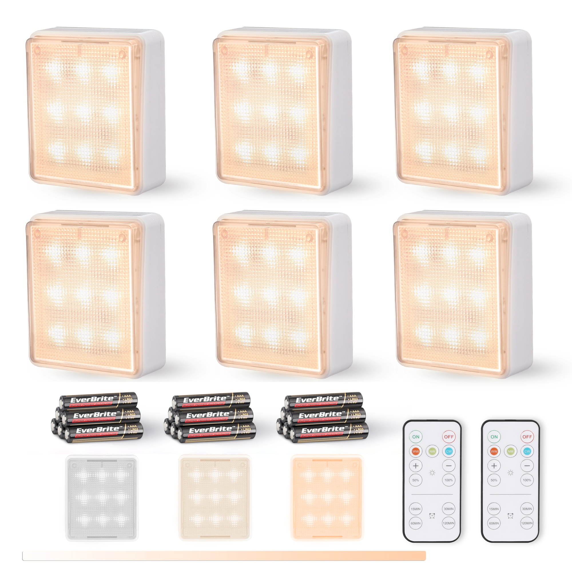 WIRELESS LED PUCK LIGHTS WITH REMOTE CONTROL