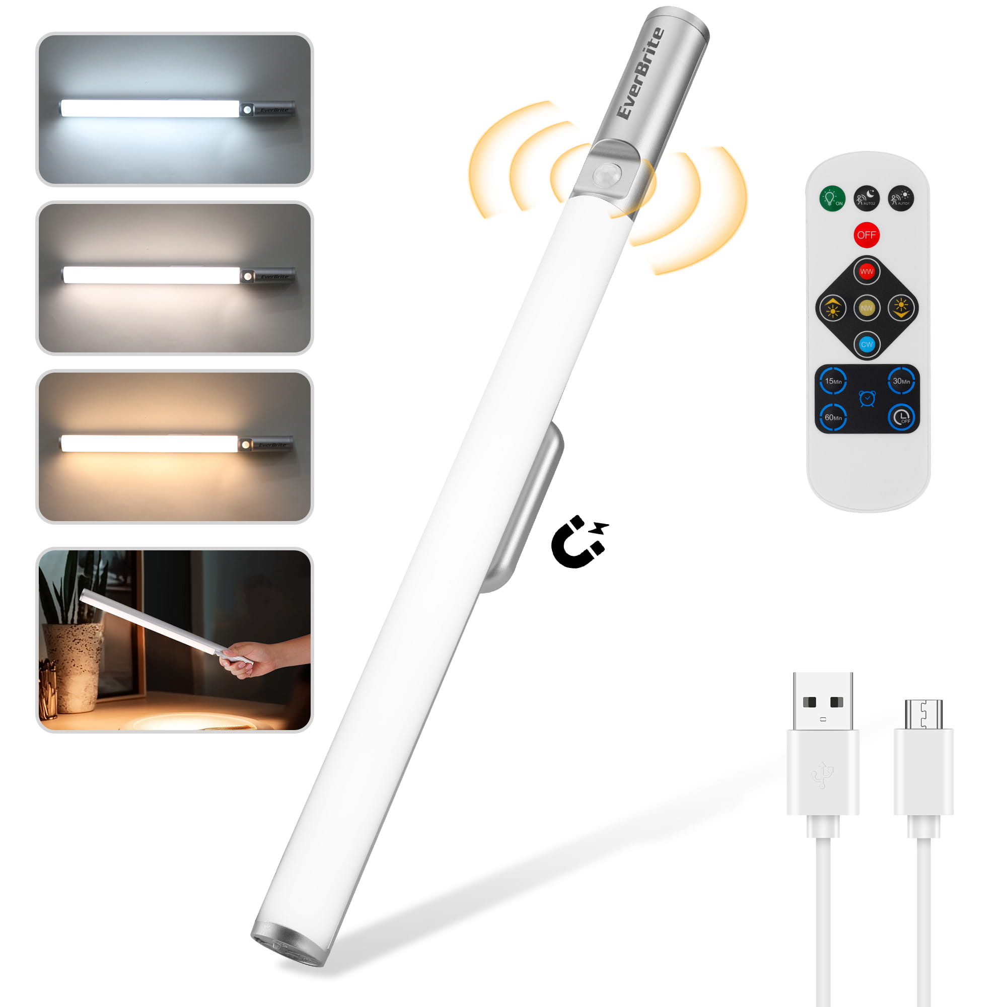 2600MAH CYLINDRICAL SENSOR LIGHT WITH REMOTE CONTROL